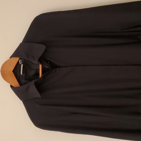 City DKNY black trench coat with hidden button closure - Picture 2 of 8